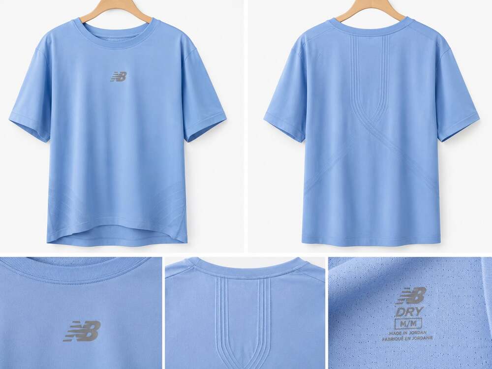 New Balance Women's Blue Short Sleeve Performance Athletic T-Shirt